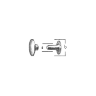 25 RIVETTI TUBOLARI IN FERRO NICHELATO - MASCHIO E FEMMINA - 3X7MM - Oreca