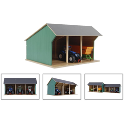 Kids Globe Capanno per Trattori Piccolo 1:32 in Legno 610192 - Verde características