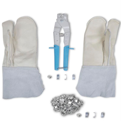 Set Accessori per Filo Spinato NATO Guanti Pinza 200 Fermagli - Vidaxl en oferta
