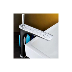 Sofisticato rubinetto lavabo alto con bocca lunga in cromo lucido precio