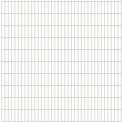 2D Pannello di Recinzione Giardino 2008x2030 mm Argento en oferta