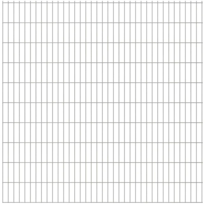 2D Pannello di Recinzione Giardino 2008x2030 mm Argento