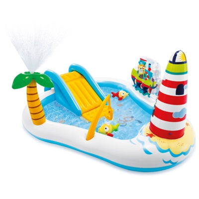 Intex Piscina per Bambini Fishing Fun 218x188x99 cm - Multicolore