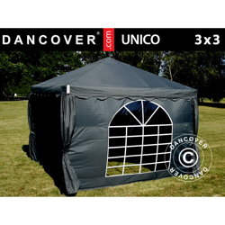Tendone gazebo per feste UNICO 3x3m, Nero precio
