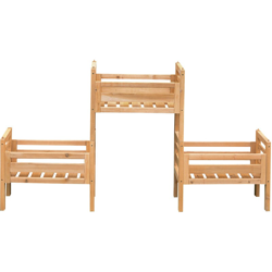 Portapiante Modulabile a 3 Pezzi Fioriera da Esterno in Legno di Abete - Outsunny en oferta