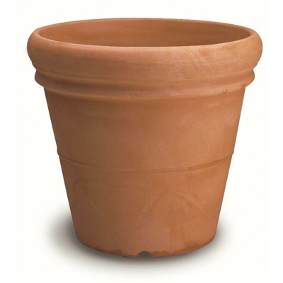 Vaso resina Doppio Bordo Liscio cm. 60 Anticato