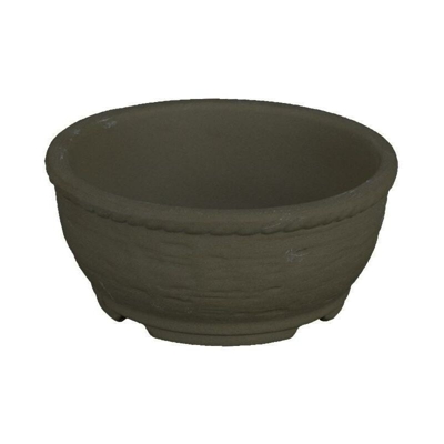 Vaso per bonsai Giapponese Morrisan rotondo in gres 10,5x10,5x4,5 cm - B03-4-5