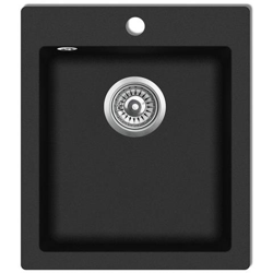 Lavandino Cucina Granito Nero Solo Lavello Con Montaggio Sopra en oferta