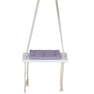 Sedile a dondolo di sicurezza per sedia a dondolo da appendere per bambini al coperto con decorazione della stanza con cuscino viola