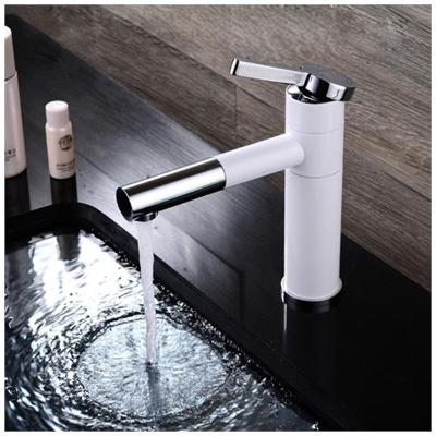 Miscelatore Moderno In Ottone Solido Bianco