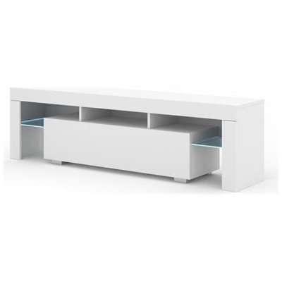 Mobiletto Tv Emu 162 Cm Con Ripiani (bianco Con Led)