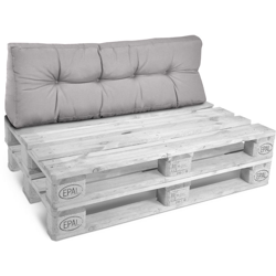 Spalliera cuscini per bancali/pallet di legno - Style qualità Beautissu Grigio chiaro, 120x40x20 cm precio