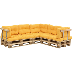 Cuscini per palette - a 11 pezzi - cuscino sedile + cuscino schienale [color senape] divano a palette adatto per dentro e fuori en oferta