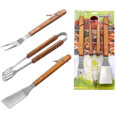 Set 3 accessori per bbq Ompagrill 03430 - -