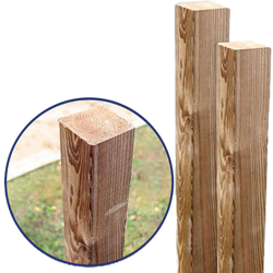 Palo Pali Lasa Impregnati In Legno Di Pino Quadrati H.240 Cm 1 Pezzo en oferta