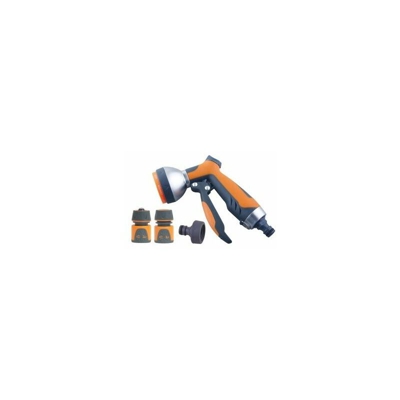 Set irrigazione 4 pz pistola multifunzione e raccordi mod hydro ym7224