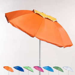 Ombrellone mare spiaggia alluminio 200 cm antivento protezione uv Corsica | Arancione precio