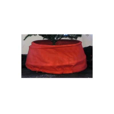 Base Coprialbero Tondo Gonna per Albero di Natale ROSSO Altezza 25 cm 68 cm F4554