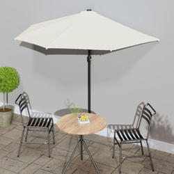 Ombrellone Balcone Palo in Alluminio Sabbia 270x135 cm a Metà - Beige - Youthup precio