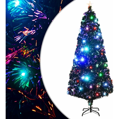 Albero di Natale Artificiale con Supporto/LED 210 cm 280 Rami - Verde - Youthup