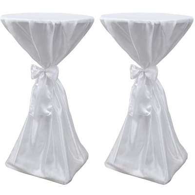 Copritavolo Bianco 70 cm con Fettuccia 2 pezzi - Bianco