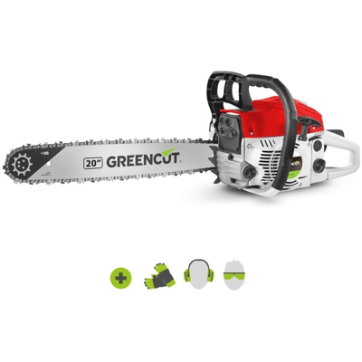 Motosega GS620X motore a benzina 2 tempi 62cc 3,8cv. Spada da 20". Numero di denti 86. Manubrio ergonomico. - Greencut