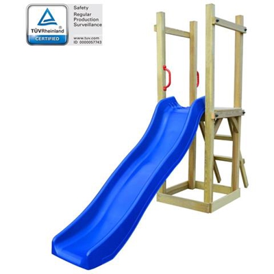 Casa Giochi Con Scivolo E Scala 237x60x175 Cm In Legno Di Pino