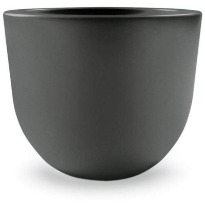 Vaso rotondo in resina 'Eggy' 55 cm. Terra di Siena