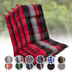 Sylt, Imbottitura, Schienale Alto, Sedia da Giardino, Poggiatesta, Poliestere, 50x120x9cm en oferta