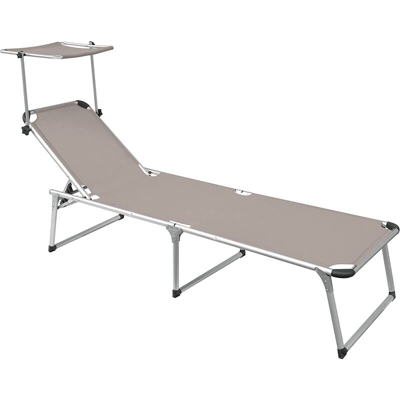 Brandina tortora in alluminio con tetto parasole e struttura rinforzata a 3 gambe