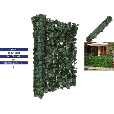 5 siepi edera sintetiche arella finta artificiale foglie lauro 1 x 3 metri