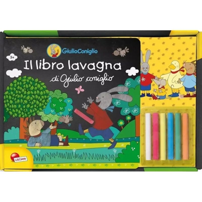 Il Libro Lavagna di Giulio Coniglio Libro Lettura Per Bambini Animali 2 Anni +