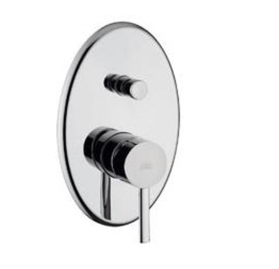 Berry miscelatore incasso doccia 2 vie con deviatore a pulsante cromato