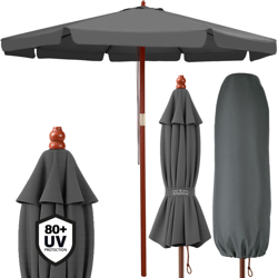 Ombrellone da giardino in legno 330cm protezione UV50+ idrorepellente ombrelloni esterno piscina terrazzo balcone Antracite características