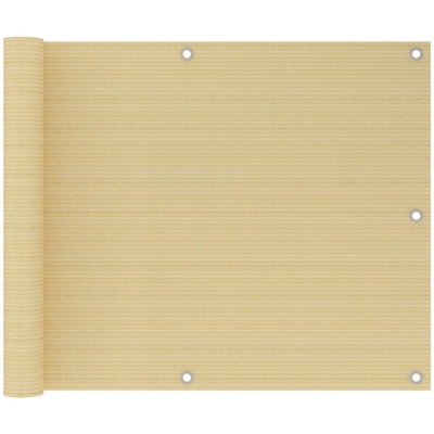 Schermo Frangivista per Balcone Beige 75x500 cm in HDPE - Beige - Vidaxl
