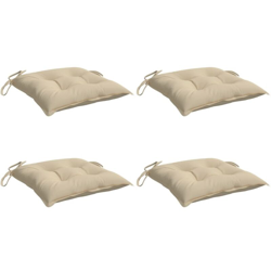 vidaXL Cuscini per Sedie 4 pz Beige 50x50x7 cm in Tessuto - Beige precio