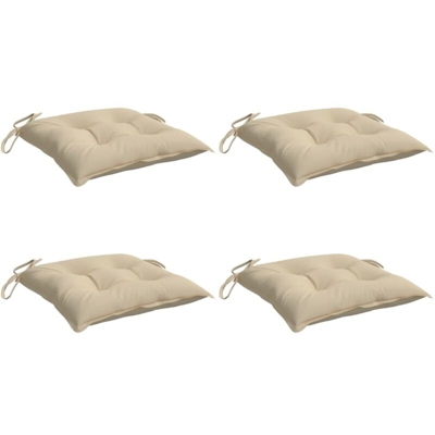 vidaXL Cuscini per Sedie 4 pz Beige 50x50x7 cm in Tessuto - Beige