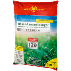 WOLF Garten Prato Concime a rilascio lento LE 450 9kg Premium Fertilizzante per Prato Verde precio