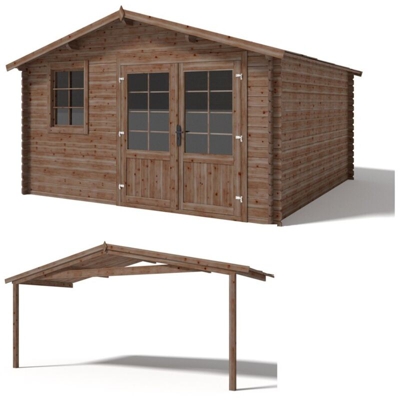 Veranda In Legno Per Casetta Da Giardino Ines - Losa