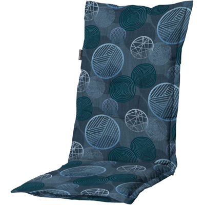 Madison Cuscino per Sedia a Schienale Alto Circle 123x50 cm Blu - Blu