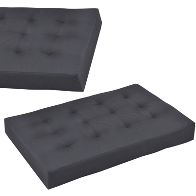 [en.casa] - 1x Cuscino sedile per divano paletta euro [grigio scuro] cuscini paletta per detro e fuori