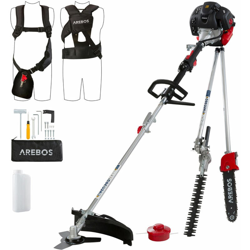 AREBOS Decespugliatore a Scoppio 4 in 1 ECO Multifunzione Tagliasiepi 52ccm precio