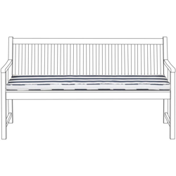 Beliani - Cuscino blu scuro a strisce per panca VIVARA 160 cm precio