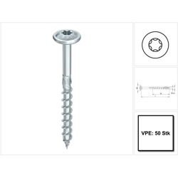 Heco Schrauben - HECO TOPIX plus Viti per legno professionali 8,0 x 220 mm, 50 pz. ( 61330 ) - parzialmente filettata, testa bombata, T-Drive, características