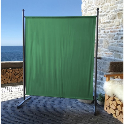 Paravento da Giardino 150 x 190 cm Divisorio in Tessuto Protezione della Privacy Verde