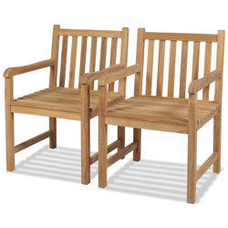 Sedie da Esterno 2 pz in Legno Massello di Teak características