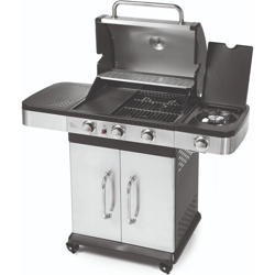 Ompagrill Barbecue a Gas Indianapolis 4 3 Bruciatori Fornello Laterale Ruote en oferta