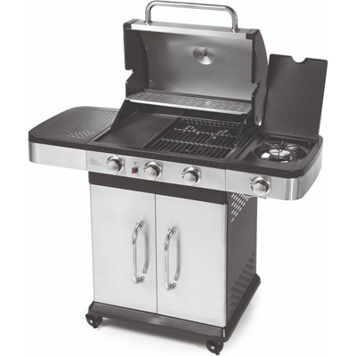 Ompagrill Barbecue a Gas Indianapolis 4 3 Bruciatori Fornello Laterale Ruote