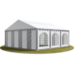 6x6 mTendone per feste PREMIUM PVC grigio-bianco 100% impermeabile Gazebo da giardino Tendone da esterno Tenda party precio