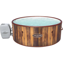 Bestway - Piscina Gonfiabile Fuori Terra con Idromassaggio Effetto Legno Diametro 180 cm per Altezza 66 cm PISCINA CON IDROMASSAGGIO D.180X66 EFFETTO precio
